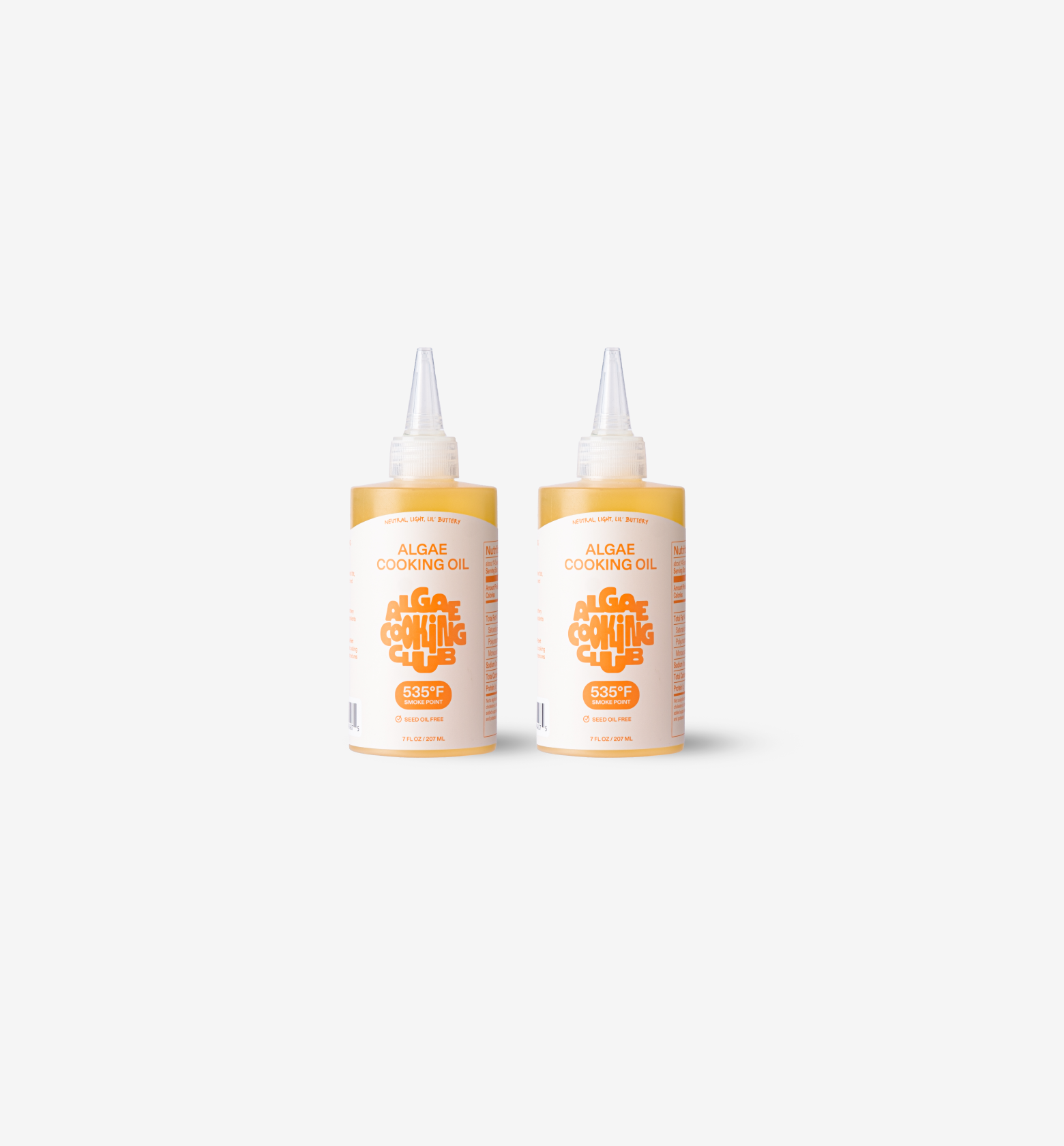 Algae Cooking Club Algae Cooking Oil two bottles 535°F smoke point seed oil free 7 fl oz