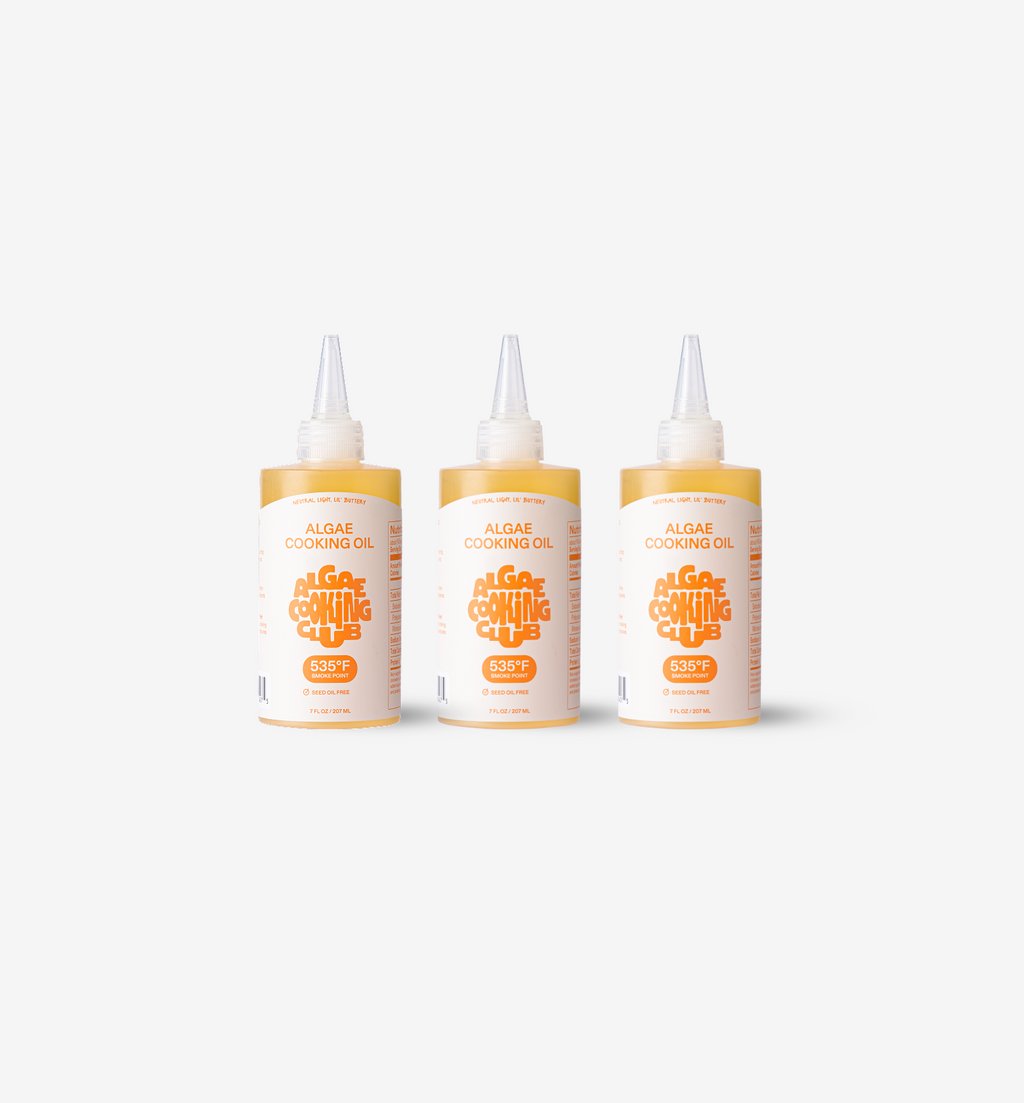 Algae Cooking Club algae cooking oil 3-pack squeeze bottles 535°F smoke point seed oil free 7 fl oz